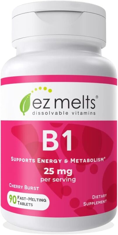 EZ Melts Dissolvable Vitamin B1 Supplement 