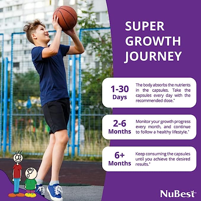 NuBest Tall 10+ - Advanced Bone Strength Formula - Supports Immunity, Healthy Development & Optimal Wellness - for Children (10+) & Teens Who Drink Milk Daily - 60 Capsules | 1 Month Supply