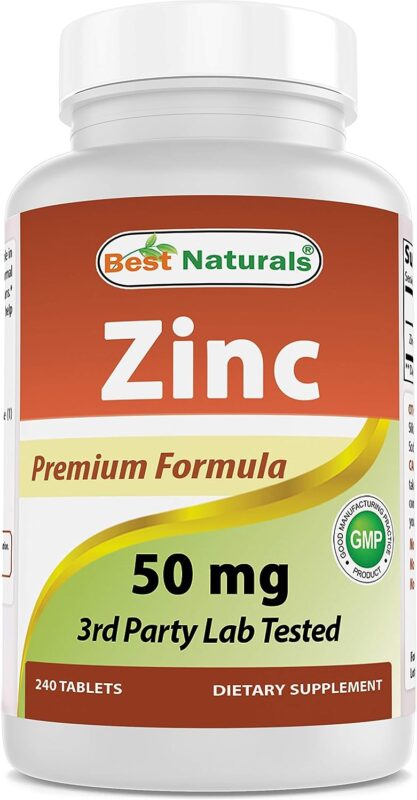 Best Naturals Zinc supplement as Zinc Gluconate 50mg 240 Tablets
Natural Supplements For Stress-Anxiety and Depression