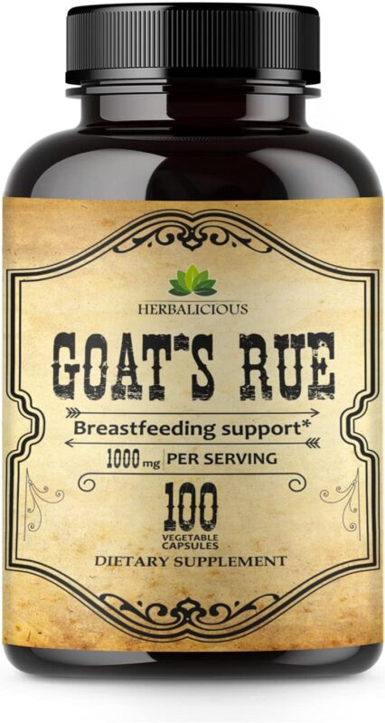 Goat's Rue | Increase Breastfeeding Supply | 100 Vegetarian Capsules | Lactation Aid Support Supplement | Non-GMO | Organic