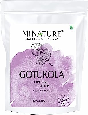  Gotu Kola Powder(Centella asiatica) by minature | 8 oz (227 Gram) (1/2 lb) | Vegan, Non GMO