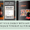 Satoomi Longjack Tongkat Ali for Men with Fadogia Agrestis Extract - Highest Potency 320,000mg 300x 10% Eurycomanone Fadogia Agrestis and Tongkat Ali Supplement - Support Energy, Athletic Performance