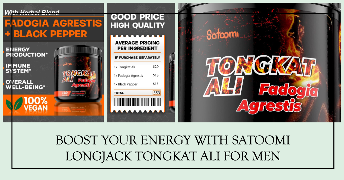 Satoomi Longjack Tongkat Ali for Men with Fadogia Agrestis Extract - Highest Potency 320,000mg 300x 10% Eurycomanone Fadogia Agrestis and Tongkat Ali Supplement - Support Energy, Athletic Performance