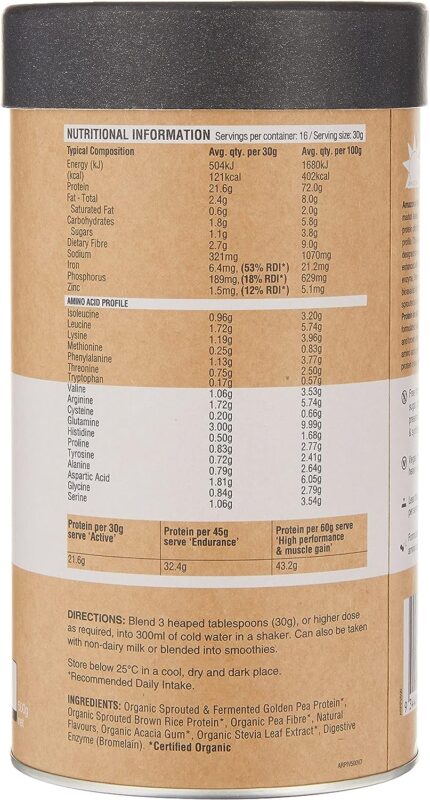 Amazonia Raw Protein Isolate Vanilla 500 g