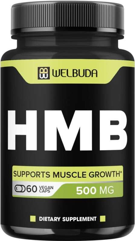 HMB Supplements 500mg - 60 Capsules for 2 Months - Support for Strength, Energy Production & Natural Bone Health - Non GMO, Gluten-Free
