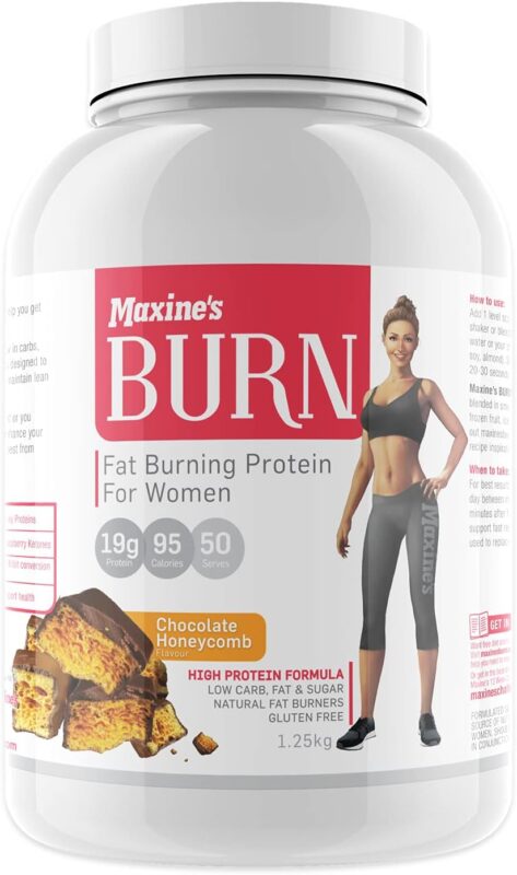 Maxines BURN Fat Burning Protein Powder for Women, Chocolate Fudge Brownie, 500g