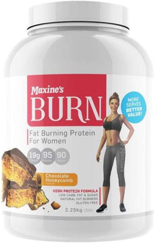 Maxines BURN Fat Burning Protein Powder for Women, Chocolate Fudge Brownie, 500g