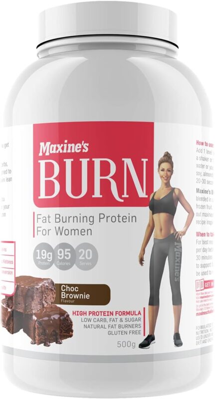 Maxines BURN Fat Burning Protein Powder for Women, Chocolate Fudge Brownie, 500g