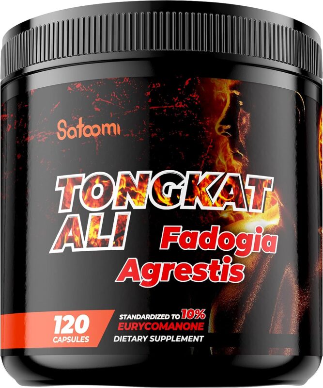 Satoomi Longjack Tongkat Ali for Men with Fadogia Agrestis Extract - Highest Potency 320,000mg 300x 10% Eurycomanone Fadogia Agrestis and Tongkat Ali Supplement - Support Energy, Athletic Performance