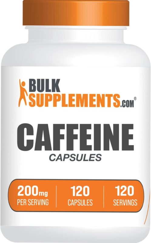 BULKSUPPLEMENTS.COM Caffeine Capsules - Caffeine Supplements, Caffeine Pills 200mg - Caffeine Capsule, Stay Awake Caffeine Pills - 1 Capsule per Servings,...
