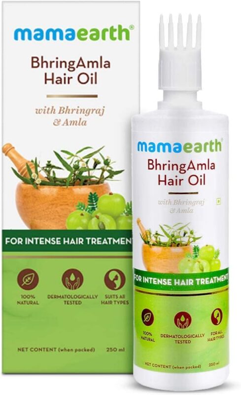 Mamaearth BhringAmla Hair Oil with Bhringraj & Amla for Intense Hair Treatment – 250ml
