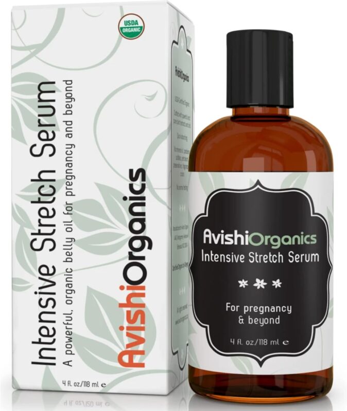 Avishi Organics Intensive Stretch Mark Oil for pregnancy and beyond, certified organic, with Rosehip, Tamanu, Gotu Kola and other healing botanicals to...
