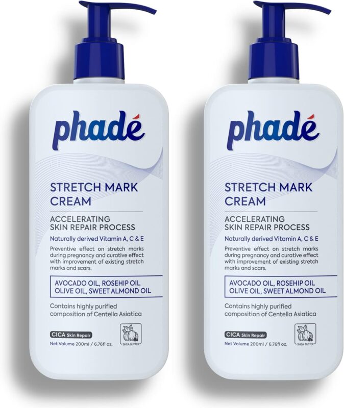 Phade Stretch Mark Removal Cream With Shea Butter And Cica For Pregnancy 200Ml (Pack Of 2)
