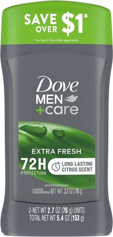 Dove Men+Care Antiperspirant Deodorant, Extra Fresh 2.7 oz (Twin Pack)
