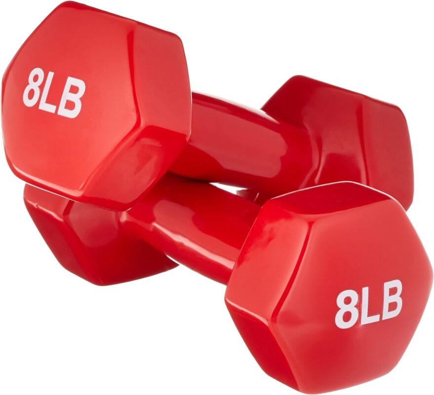 AmazonBasics Vinyl Dumbbells
