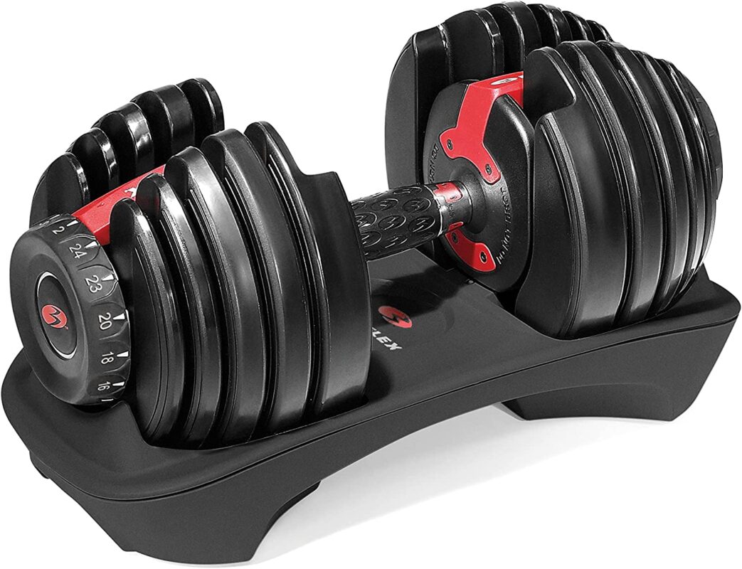 Bowflex Unisex's 552i Single Adjustable Dumbbell, Black/Grey/Red, One Size
