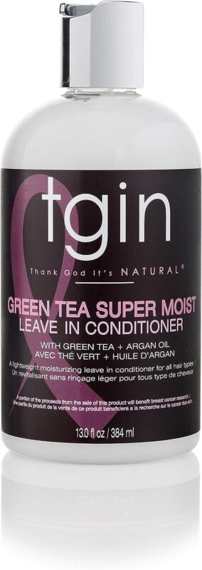 tgin Green Tea Super Moist Leave-in Conditioner For Natural Hair - Dry Hair - Curly Hair - Moist Collection 13 Oz
