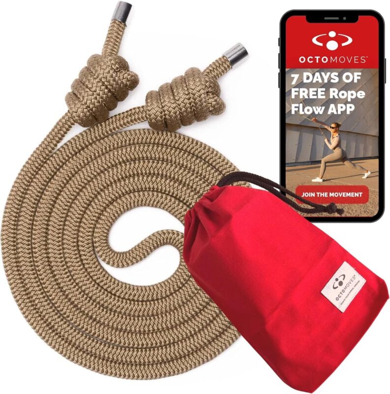 OCTOMOVES Flow Rope Exercise Rope with Training Modules – High-Performance, Double-Braid Workout Rope Handcrafted in Europe – Adjustable-Length Training...
