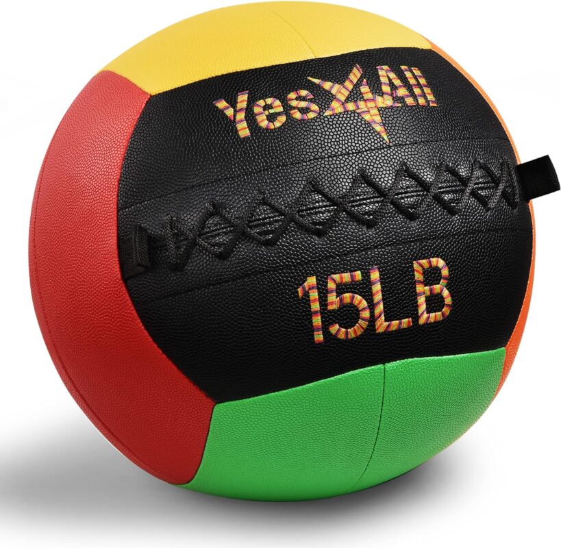 Yes4All Wall Ball - Soft Medicine Ball/Wall Medicine Ball for Full Body Dynamic Exercises Ball for 3kgs/6lbs, 4.5kgs/10lbs, 5kgs/12lbs, 7kgs/15lbs,...
